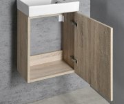 Aqualine Zoja Skříňka S Keramickým Umyvadlem 40x22 Cm, Dub Platin