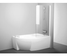 Vanová zástěna CVSK1 Rosa - CVSK1 Rosa 140/150 P, bílá matná+transparent