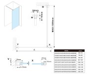 Polysan Esca Kouřové Matné Sklo 867x2100mm