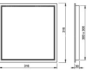 Vanová Dvířka 300 X 300 Bílá - Plast ALC-AVD003