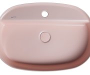 Isvea Infinity Oval Keramické Umyvadlo Na Desku, 60x40cm, Růžová Salmon