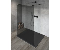 Gelco Vario Black Jednodílná Sprchová Zástěna Do Prostoru, Kouřové Sklo, 800 Mm