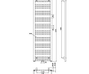 Bruckner Albrecht Otopné Těleso 500x1570 Mm, Středové Připojení, černá Mat