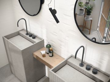 Bílý obklad APE Loop White 6,3x25