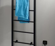 Sapho Karbo Elektrický Sušák Ručníků, Kulatý, 500x1600mm, 120 W, černá Mat