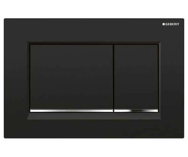 Geberit Sigma30 Ovládací Tlačítko, černá Lesk/chrom