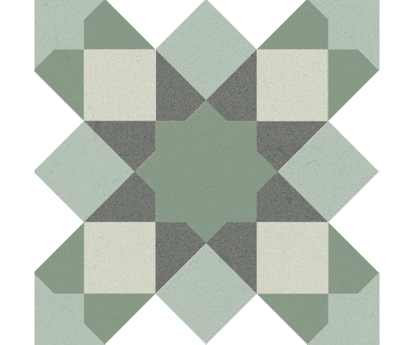 Retro dlažba El Barco Acrópolis Hydra Green 20x20