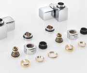 Sapho Cube Combi Připojovací Sada Ventilů Ruční Rohová, Pravá, Chrom