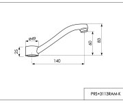 Výtokové Ramínko K Baterii Prs 3113/k - Saten PRS+3113RAM-K