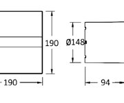 Cata E-150 Gt Koupelnový Ventilátor Axiální S časovačem, 21w, Potrubí 150mm, Bílá