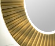 Sapho Pride Strip Kulaté Zrcadlo S Led Osvětlením V Rámu ø 75cm, Zlato