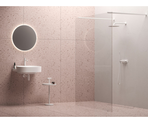Sprchový kout Walk-In model Free - Walk-In Free Set 120, bílá matná+transparent