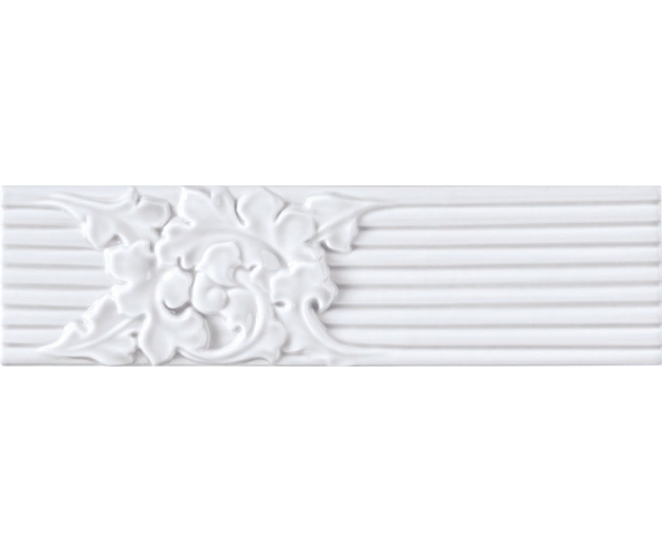 Retro listela Grazia New Classic Hellas Bianco 7x26 Luc. - bílá