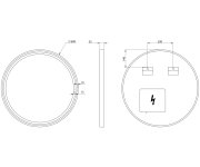 Sapho Kadris Kulaté Zrcadlo S Led Osvětlením ø 60cm, černá Mat