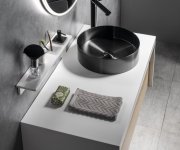 Sapho Aurum Nerezové Umyvadlo Na Desku, Průměr 38cm, Včetně Výpusti, Gun Metal
