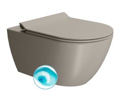 Gsi Pura Závěsná Wc Mísa, Swirlflush, 36x55cm, Tortora Dual-mat