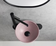 Sapho Minor Betonové Umývátko Na Desku, ø 26cm, Růžová Mat