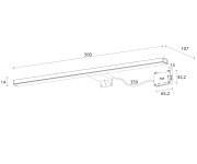 Sapho Esther 2 Led Svítidlo, 8 W, 500x14x107 Mm, Ip44, černá