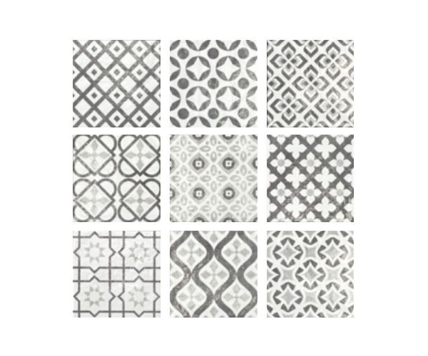 Retro dekor La Fenice Polveri Vietresi Wall Decoro Capri 22,5x22,5 - Mix