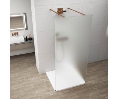 Polysan Esca Copper Matt Jednodílná Sprchová Zástěna Do Prostoru, Matné Sklo, 1100 Mm