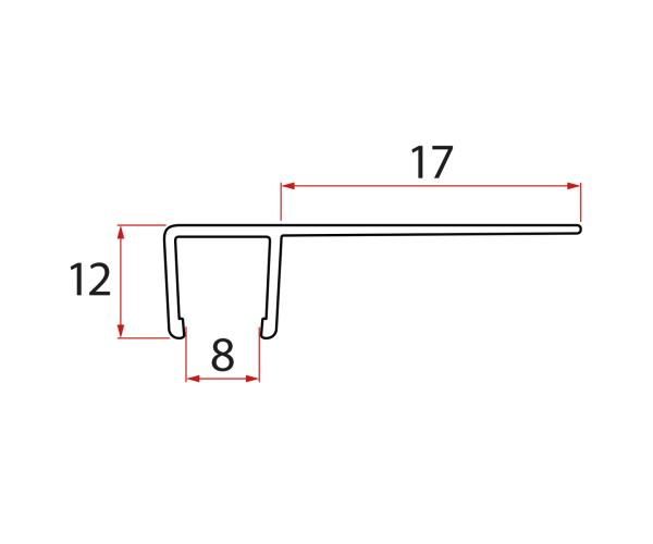 Gelco Set Svislých Těsnění Pro Sklo 8/8mm, 2000mm (2ks)