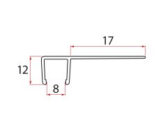 Gelco Set Svislých Těsnění Pro Sklo 8/8mm, 2000mm (2ks)