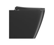 Gsi Nubes Wc Mísa Stojící, Swirlflush, 35x52cm, Spodní/zadní Odpad, černá Dual-mat