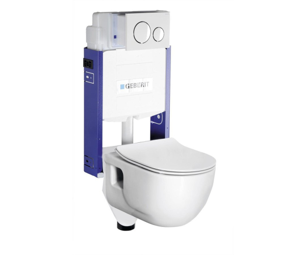 Sapho Závěsné Wc Brilla S Podomítkovou Nádržkou A Tlačítkem Geberit, Bílá