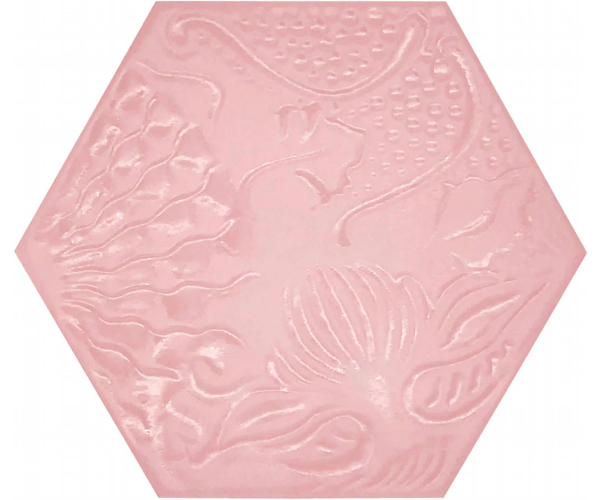 Vzorovaný obklad Codicer Gaudi Lux Rose 22x25 Hexagonal - růžová