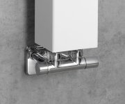 Sapho Twin Připojovací Sada Ventilů Pro Středové Připojení, Chrom