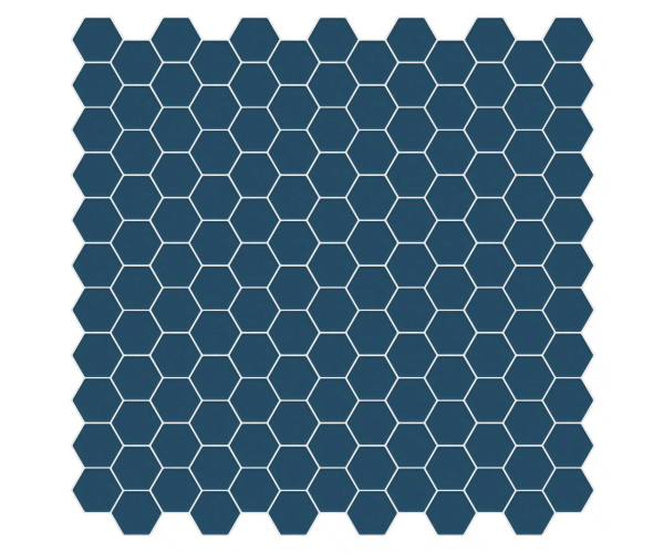 Mozaika Appiani Eden Prussia 30x30 Hexagon Matt. - modrá