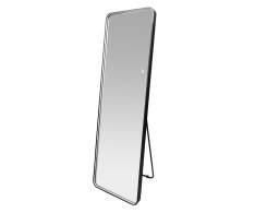 Mereo Zrcadlo Hranaté, 50x170 Cm, Led Osvětlení, Závěsné I Stojaté, černý Rám