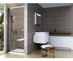 Sprchové dveře Pivot PDOP1 - PDOP1 80, satin+transparent