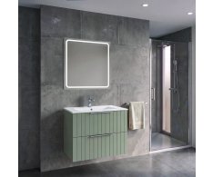 Sapho Set Koupelnová Skříňka Cirasa 70cm S Umyvadlem A Led Zrcadlem, 2x Zásuvka, Verde