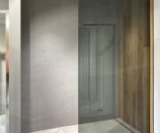 Polysan Architex Sada Pro Uchycení Skla, Podlaha-stěna-strop Se Spádovou Lištou, 1615x2600mm, Pravá, černá Mat