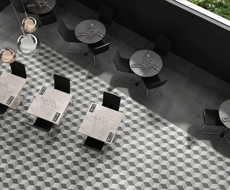 Realizace Klasický vzor Codicer Traffic Hex 3D Grey