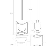 Sapho X-round E Wc štětka Na Postavení, Mléčné Sklo, Chrom