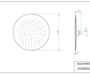 Thin , Pevná Sprcha ¤ 300 Mm, Plast-chrom AQS66430