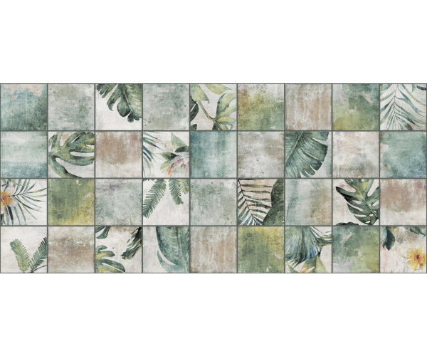 Retro dlažba Colorker Amazonia ZYX Tropic Emerald Decoro 13,8x13,8 MIX