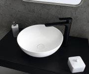 Sapho Thin Umyvadlo Na Desku, Rockstone ø 39 Cm, Bílá Mat
