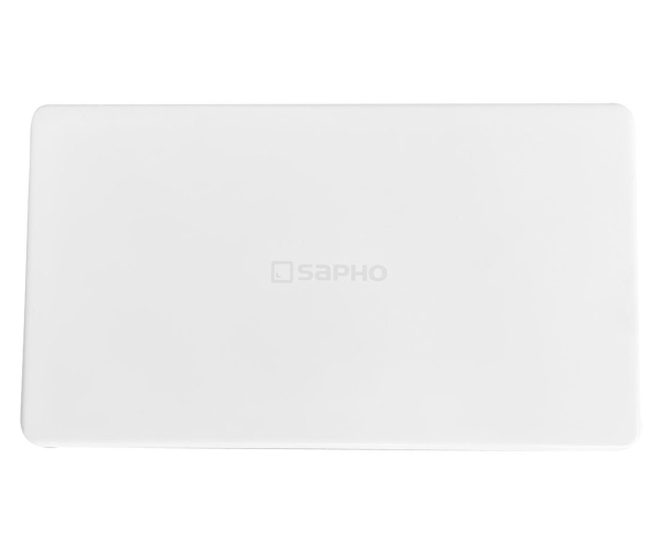 Kryt Odpadu 144x82mm, Logo Sapho, Litý Mramor, Bílá