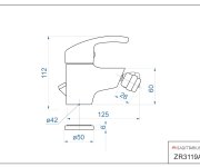 Bidetová Stojánková Baterie S Uzávěrem Sifonu - Chrom – Zora ZR3119AG