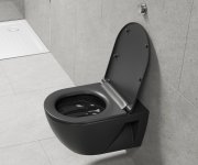Gsi Pura Economy Závěsná Wc Mísa, Swirlflush, 36x55cm, černá Dual-mat