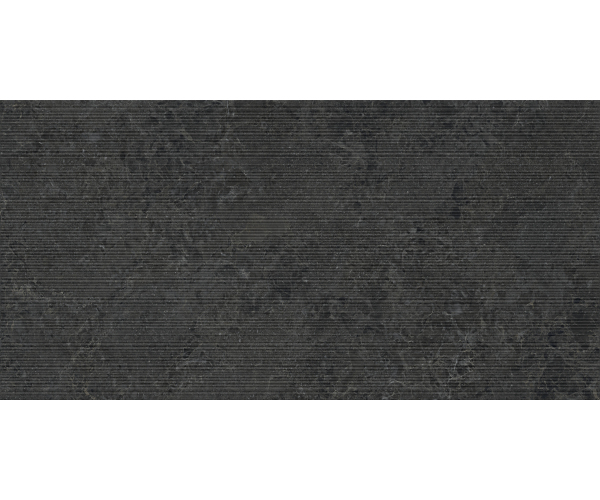 Dekor jako kámen Piemme Limestone Belgium Black Ribbed 60x120 Nat. Rett. - antracitová