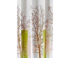 Aqualine Sprchový Závěs 180x180cm, Polyester, Bílá/zelená, Strom