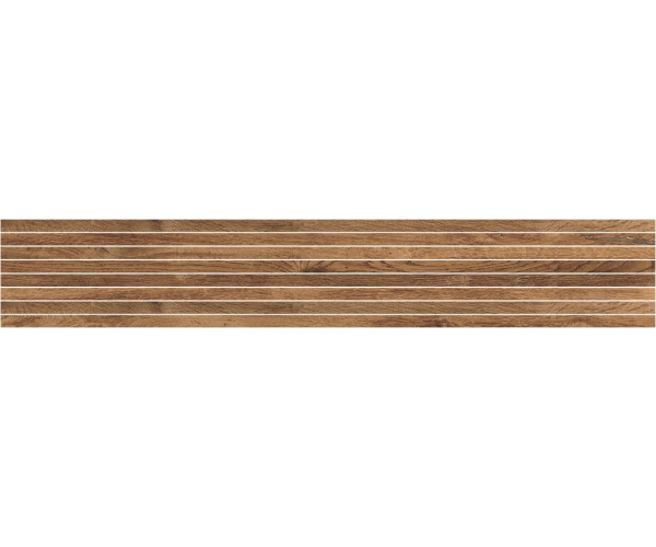 Dlažba jako dřevo Sichenia Silvis Mogano Fascia 20x120 Rett. - hnědá