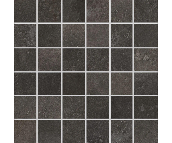 Mozaika jako beton EdimaxAstor Home Mosaico Darkpeat 30X30 Matt. Rett. - antracitová