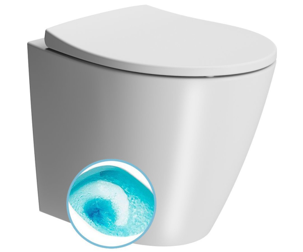 Gsi Modo Wc Mísa Stojící, Swirlflush, 37x52cm, Spodní/zadní Odpad, Bílá Dual-mat