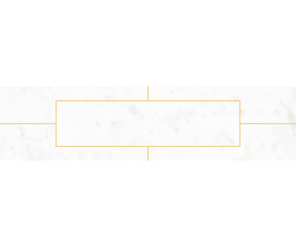 Dekor jako kámen EdimaxAstor Concert Gold Lines White 10x40 Matt. - bílá