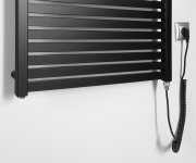 Aqualine Tondi-e Elektrické Otopné Těleso Rovné 600x970 Mm, 400 W, černá Mat